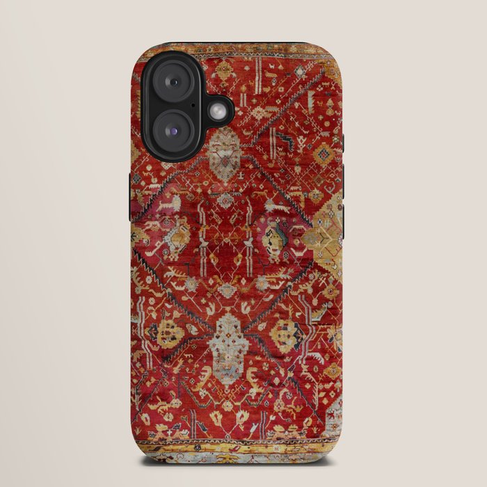 Antique Turkish Oushak Rug Print iPhone Case Gallery Image 9