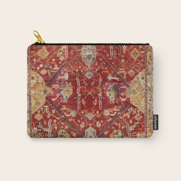 Antique Turkish Oushak Rug Print Carry All Pouch Gallery Image 1