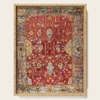 Antique Turkish Oushak Rug Print Serving Tray Gallery Image 1