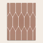 Minimalist Geometric Long Honeycomb Mocha Brown Pattern Notebook Gallery Image 4