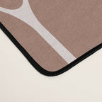 Minimalist Geometric Long Honeycomb Mocha Brown Pattern Desk Mat Gallery Image 4