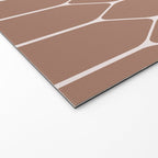 Minimalist Geometric Long Honeycomb Mocha Brown Pattern Welcome Mat Gallery Image 2