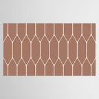Minimalist Geometric Long Honeycomb Mocha Brown Pattern Tablecloth Gallery Image 2