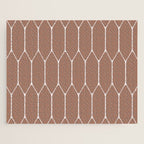 Minimalist Geometric Long Honeycomb Mocha Brown Pattern Jigsaw Puzzle Gallery Image 1