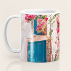 Blue Door in Santorini - Greece Travel Photography - Summer Island Coffee Mug Gallery Image 3