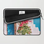 Blue Door in Santorini - Greece Travel Photography - Summer Island Laptop Sleeve Gallery Image 2