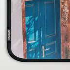 Blue Door in Santorini - Greece Travel Photography - Summer Island Laptop Sleeve Gallery Image 3