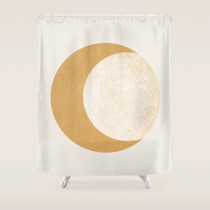 Moon Crescent - Gold Shower Curtain Gallery Image 1