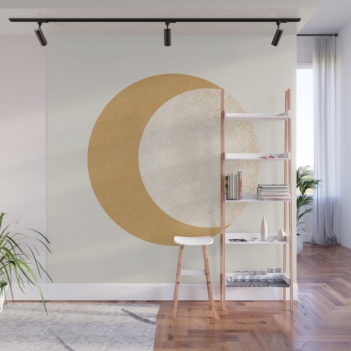 Moon Crescent - Gold Wall Mural Gallery Image 1