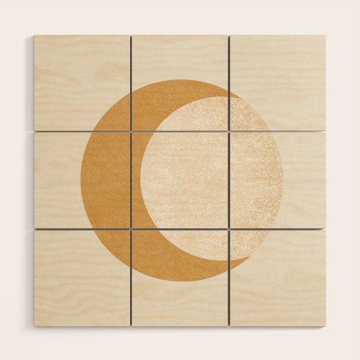 Moon Crescent - Gold Wood Wall Art Gallery Image 1