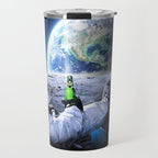 Astronaut on the Moon with beer Travel Mug Gallery Image 1
