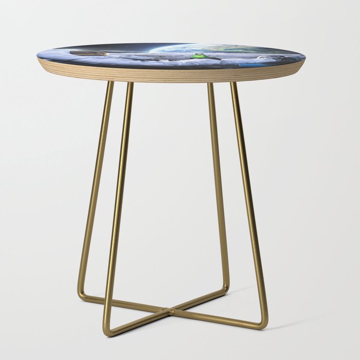 Astronaut on the Moon with beer Side Table Gallery Image 1