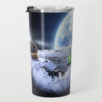 Astronaut on the Moon with beer Travel Mug Gallery Image 3