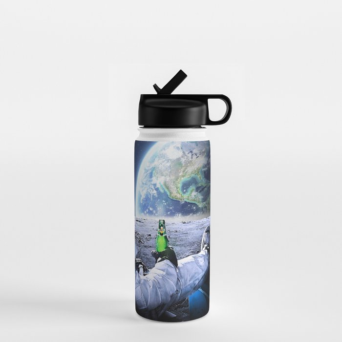 Astronaut on the Moon with beer Water Bottle Gallery Image 1