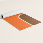Retro 70s Style Geometric Design 664 Autumn Orange Yellow and Brown Yoga Mat Gallery Image 2