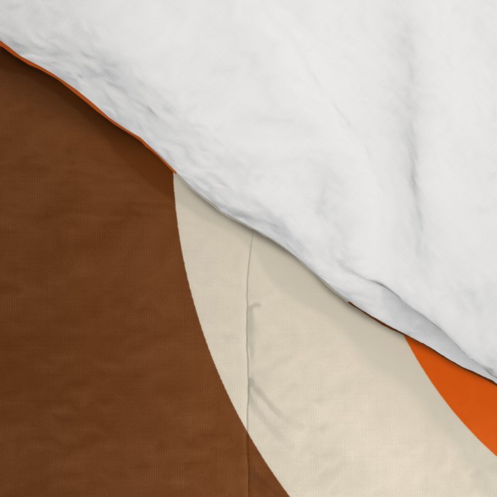 Retro 70s Style Geometric Design 664 Autumn Orange Yellow and Brown Comforter Gallery Image 4