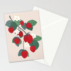 Strawberries and leaves Stationery Card Gallery Image 2
