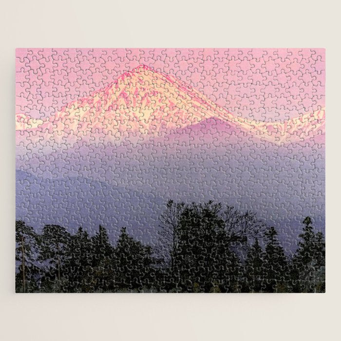 Yoshida Toshi 1911 - 1995 Azumino in Early Spring Japanese Woodblock Print  Jigsaw Puzzle Gallery Image 1