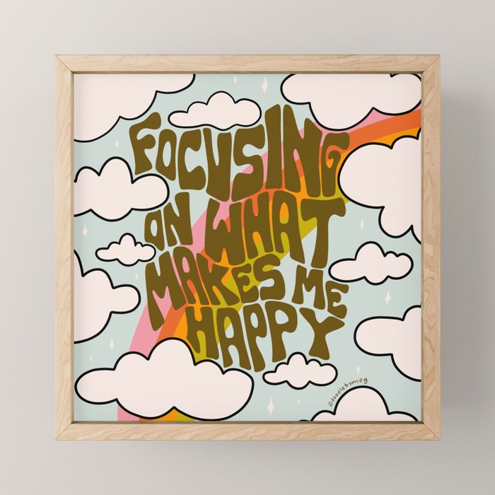 Focusing on What Makes Me Happy Mini Art Print Gallery Image 1