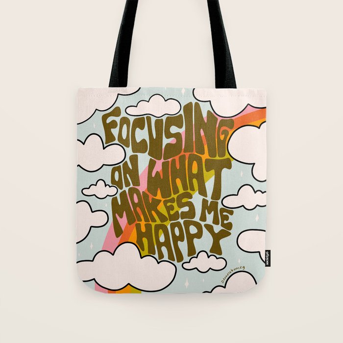 Focusing on What Makes Me Happy Tote Bag Gallery Image 1