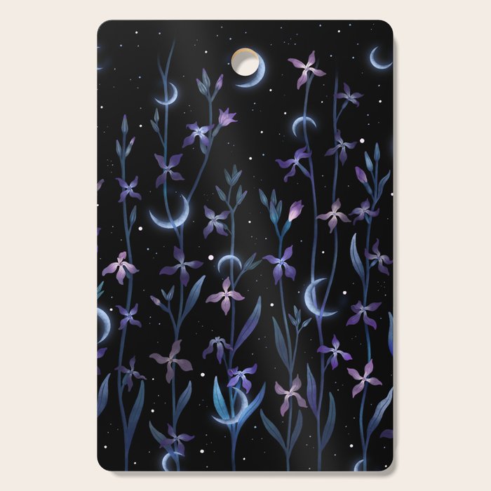 Greeting the Moon - Matthiola Cutting Board Gallery Image 1