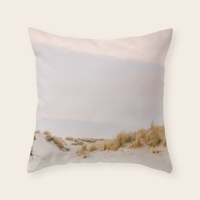 Pastel coastal sky | Ameland island fine art travel photography | The Netherlands Throw Pillow Gallery Image 1