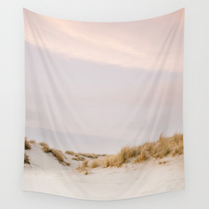 Pastel coastal sky | Ameland island fine art travel photography | The Netherlands Wall Tapestry Gallery Image 1