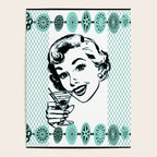 Mid-Century Modern Art Cocktail Teal Poster Gallery Image 4