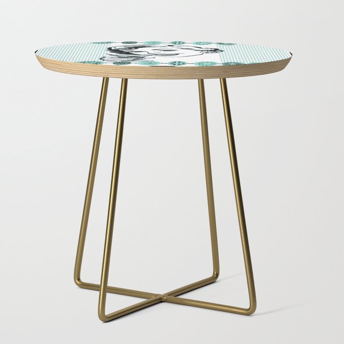 Mid-Century Modern Art Cocktail Teal Side Table Gallery Image 1