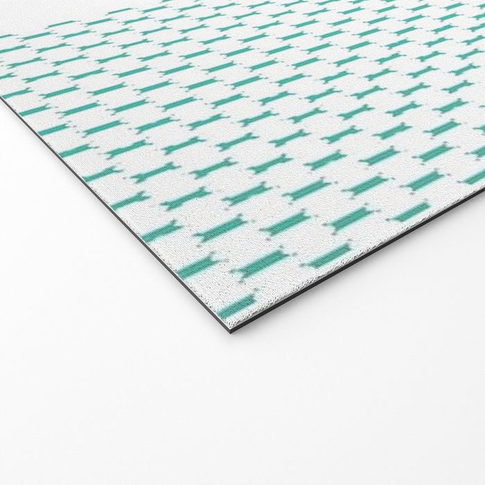 Mid-Century Modern Art Cocktail Teal Welcome Mat Gallery Image 2
