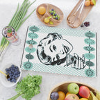 Mid-Century Modern Art Cocktail Teal Cutting Board Gallery Image 2