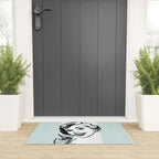 Mid-Century Modern Art Cocktail Teal Welcome Mat Gallery Image 3