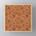 Groovy Sunflower Print in Cream Mini Art Print Gallery Image 1