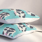 Cow Collection - Turquoise Pillow Sham Gallery Image 3