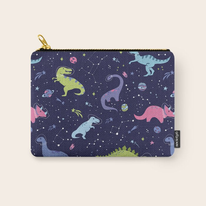 Dinosaurs in Space Carry All Pouch Gallery Image 1
