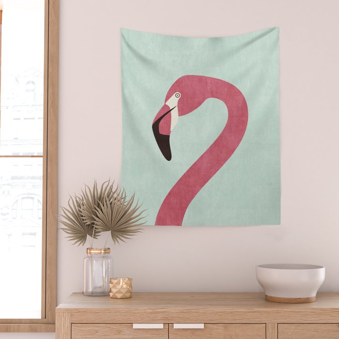 FAUNA / Flamingo Wall Tapestry Gallery Image 2