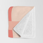 Loops and Dots Midcentury Modern Pastel Pattern in Blush Coral, Aqua Mint, and Ochre Throw Blanket Gallery Image 3