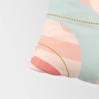 Loops and Dots Midcentury Modern Pastel Pattern in Blush Coral, Aqua Mint, and Ochre Pillow Sham Gallery Image 4