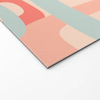Loops and Dots Midcentury Modern Pastel Pattern in Blush Coral, Aqua Mint, and Ochre Welcome Mat Gallery Image 2