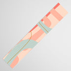 Loops and Dots Midcentury Modern Pastel Pattern in Blush Coral, Aqua Mint, and Ochre Table Runner Gallery Image 3