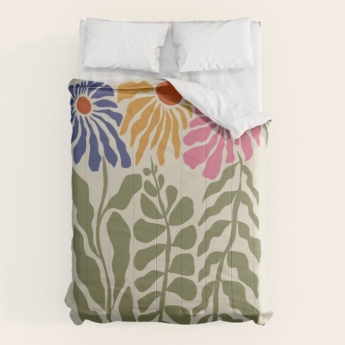 Mid-Century floral Comforter Gallery Image 6