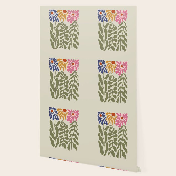 Mid-Century floral Wallpaper Gallery Image 2