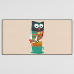 Morning Owl Desk Mat Gallery Image 3