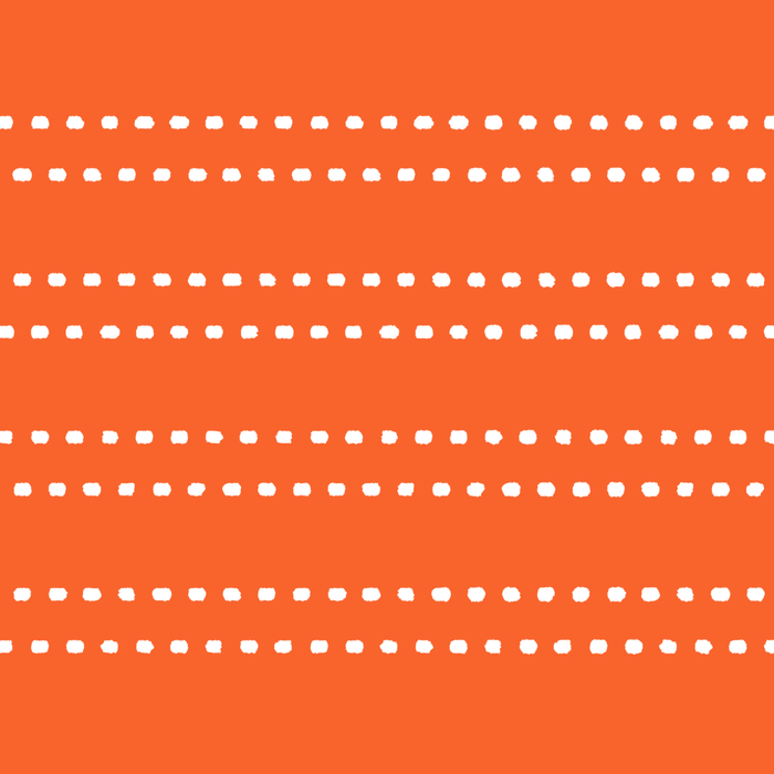 Zoe Dotted Smudge Stripes Minimalist Pattern in Orange and White Coffee Mug Gallery Image 2