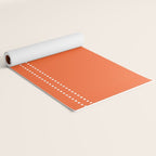Zoe Dotted Smudge Stripes Minimalist Pattern in Orange and White Yoga Mat Gallery Image 2