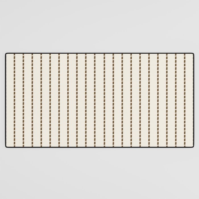 Dashed Lines (Cream & Chocolate) Desk Mat Gallery Image 3