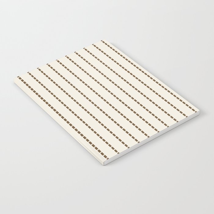 Dashed Lines (Cream & Chocolate) Notebook Gallery Image 2