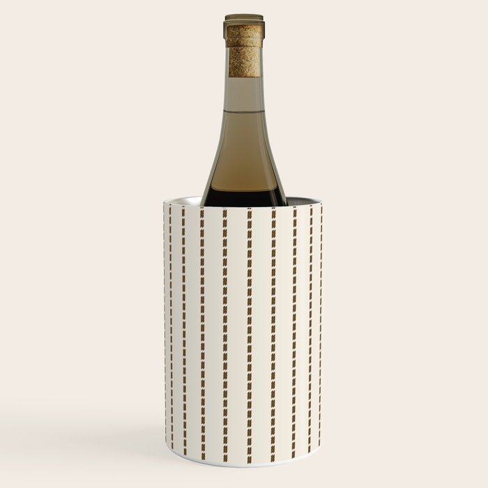 Dashed Lines (Cream & Chocolate) Wine Chiller Gallery Image 3