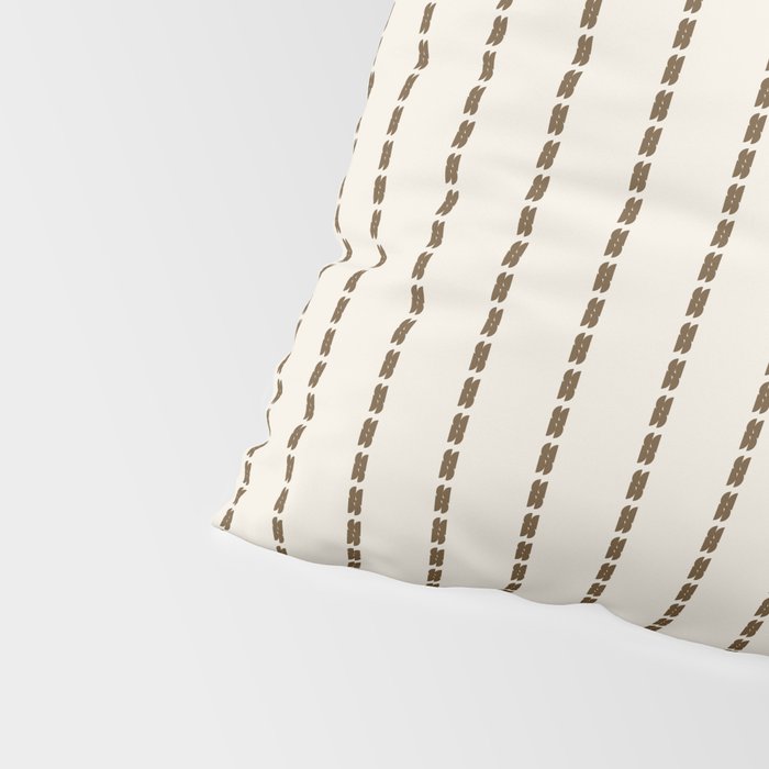 Dashed Lines (Cream & Chocolate) Pillow Sham Gallery Image 4