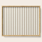 Dashed Lines (Cream & Chocolate) Serving Tray Gallery Image 1